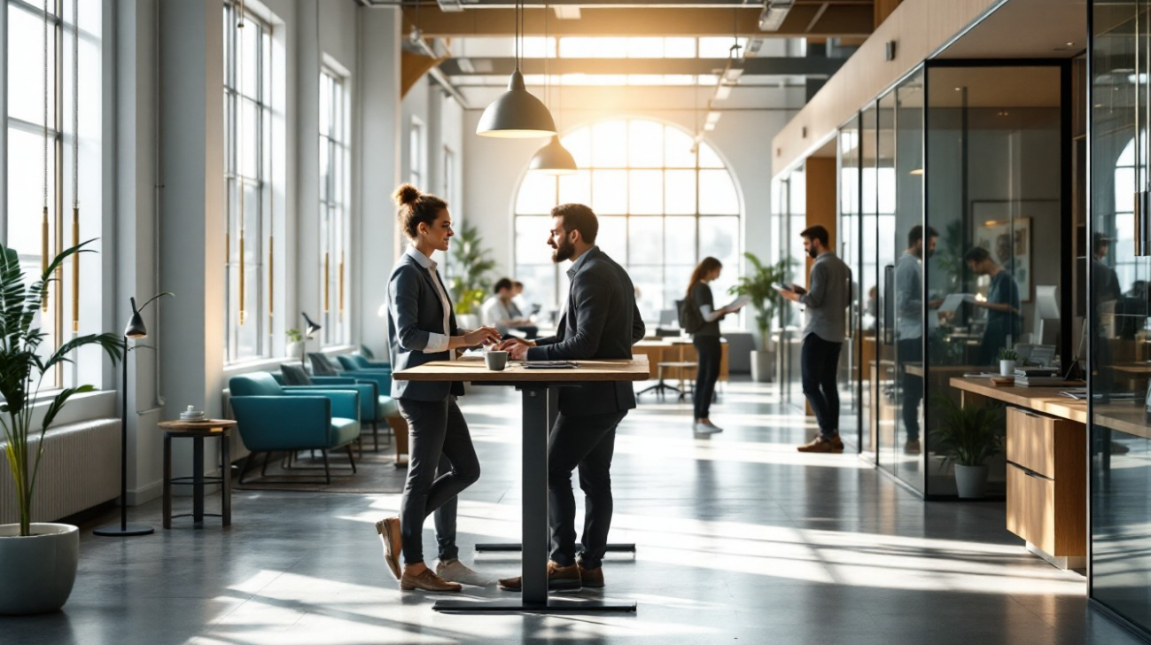 bureau debout r&eacute;glable