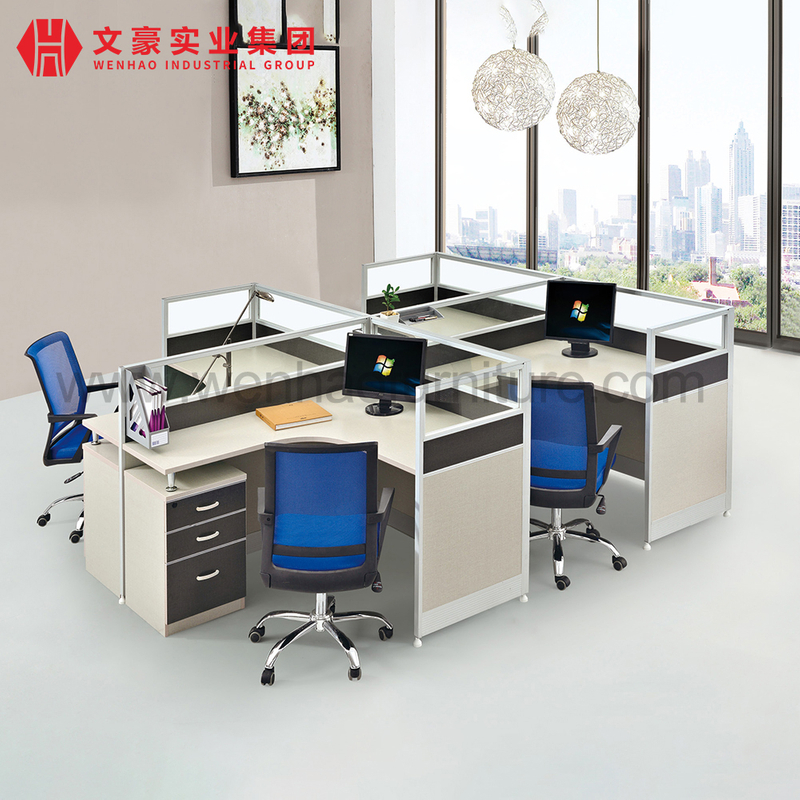 Foshan meubles en aluminium moderne cabine cloison bureau Table en bois mobilier de bureau poste de travail de bureau