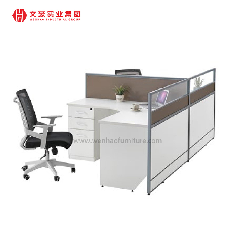 Poste de travail pour le personnel de bureau, poste de travail modulaire moderne pour 3, 4 et 5 personnes