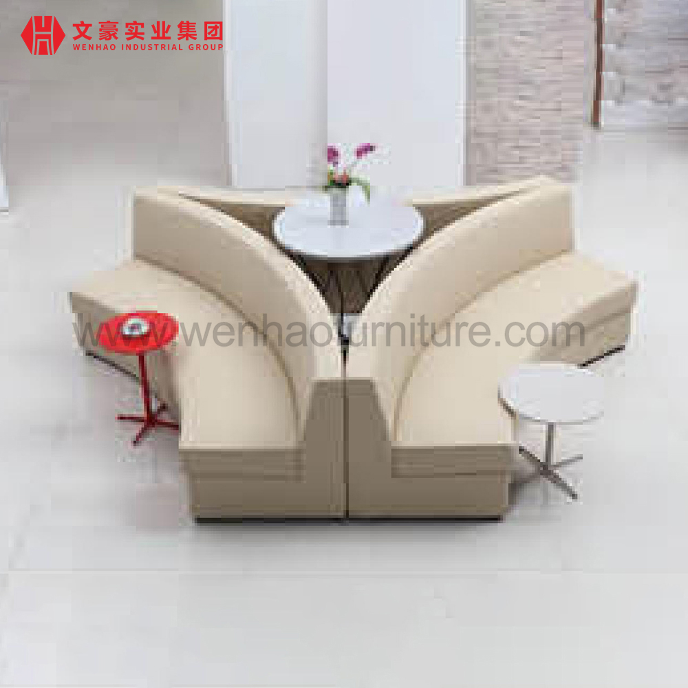 Canapé de bureau en cuir de luxe Commercial robuste, ensemble de grands canapés pour chambre de patron