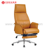Chaise de bureau exécutive en cuir noir avec repose-pieds, chaises de bureau professionnelles pivotantes à dossier haut
