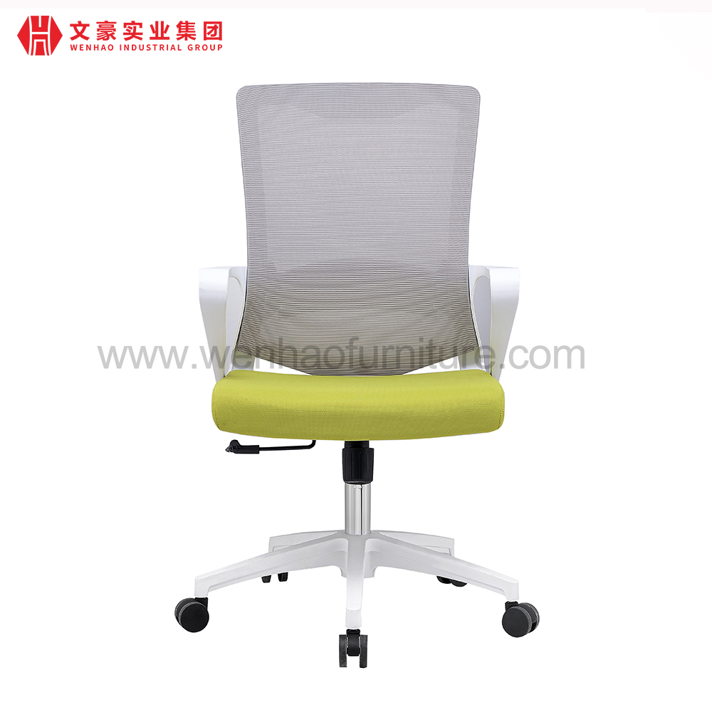 Chaise de bureau à domicile Mesh Ergo avec soutien lombaire, chaises de bureau rembourrées pivotantes vertes