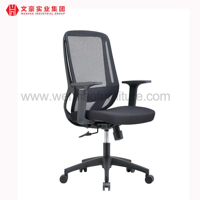 Chaise de bureau ergonomique et confortable, pivotante en maille, à dossier moyen, vente en gros directe d'usine