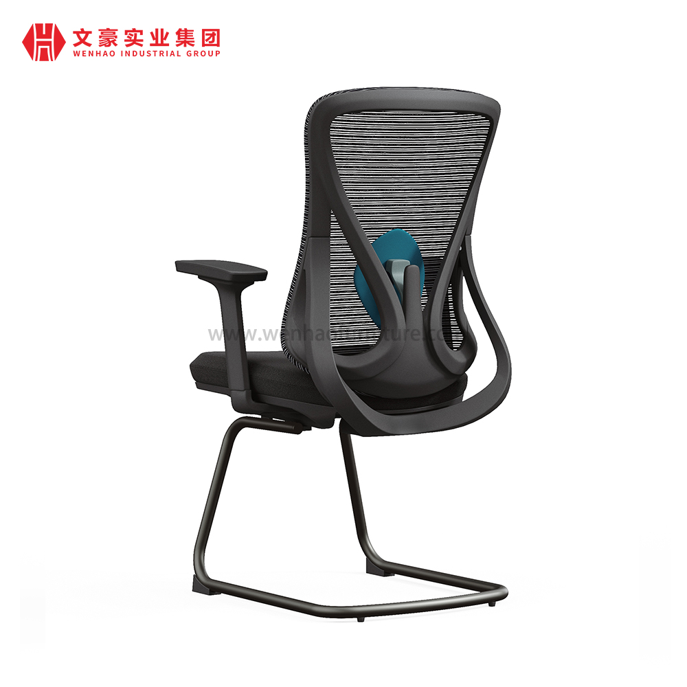 Chaise de conférence moderne en tissu avec chaises de réunion en acier pour ordinateur réglable
