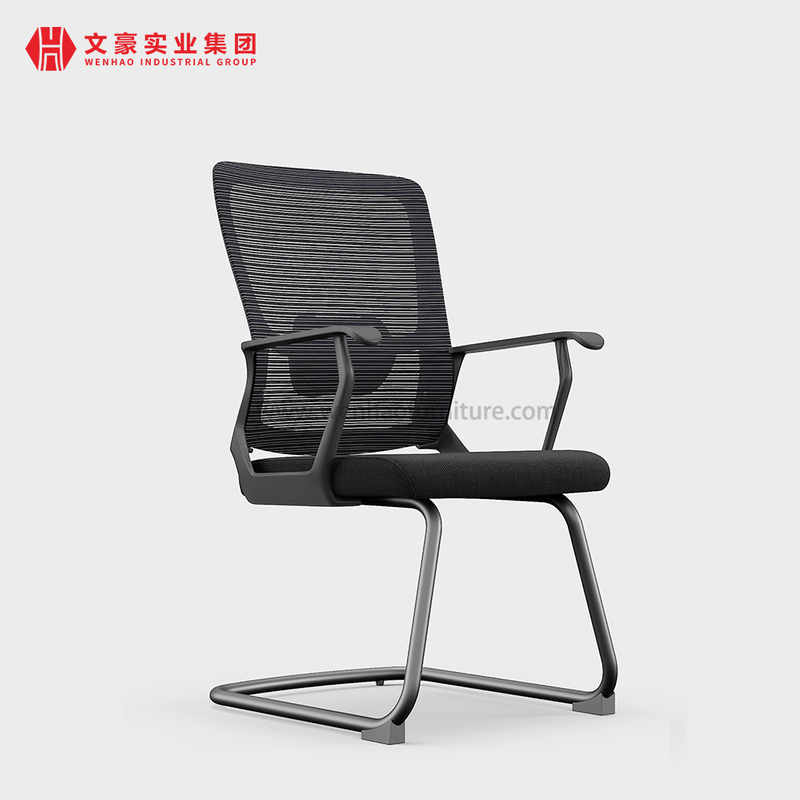 La salle de conférence confortable de bureau préside la chaise en acier de réunion d'invité de tissu