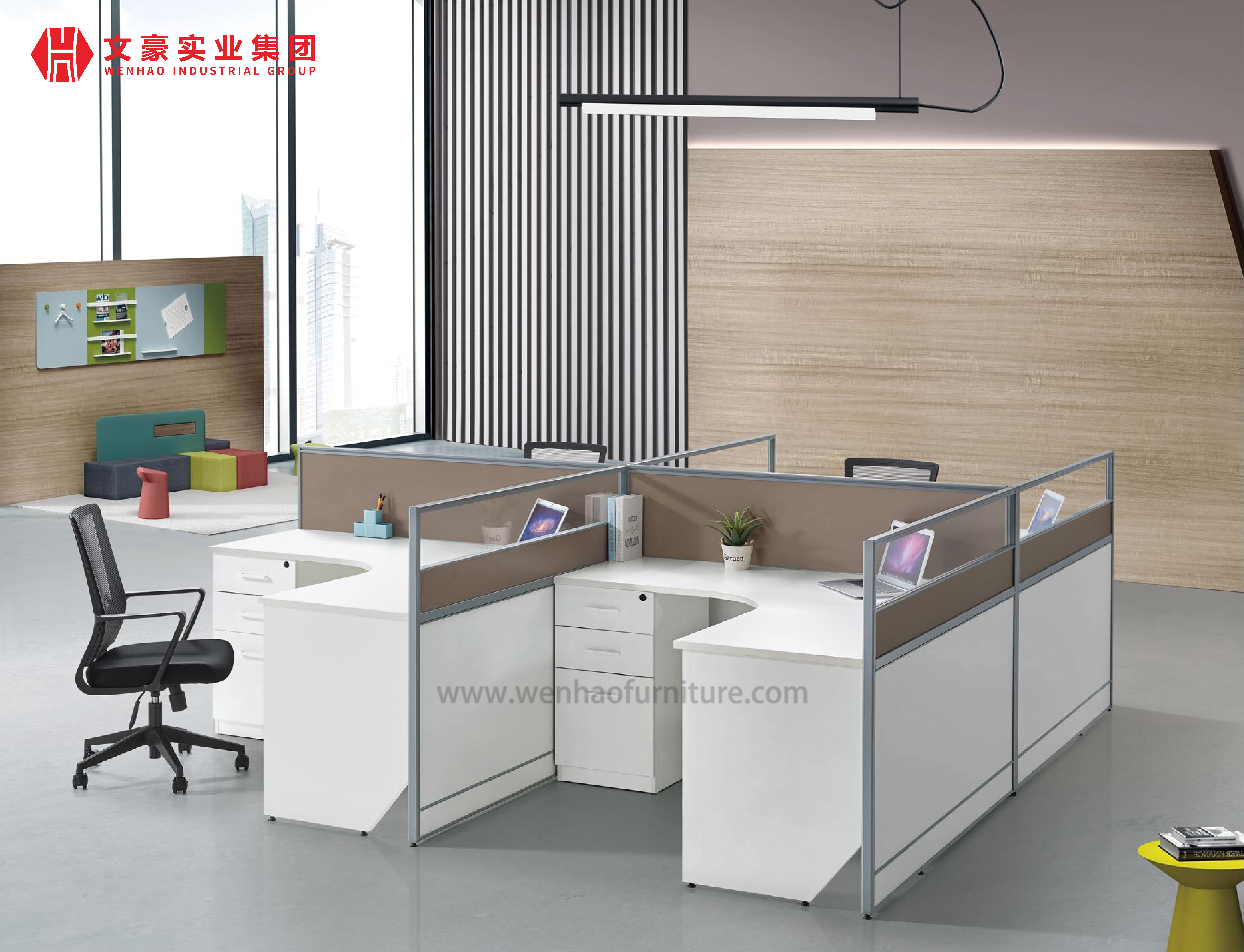 Usine de gros poste de travail des employés Bureau de bureau de bureau de poste de travail Table