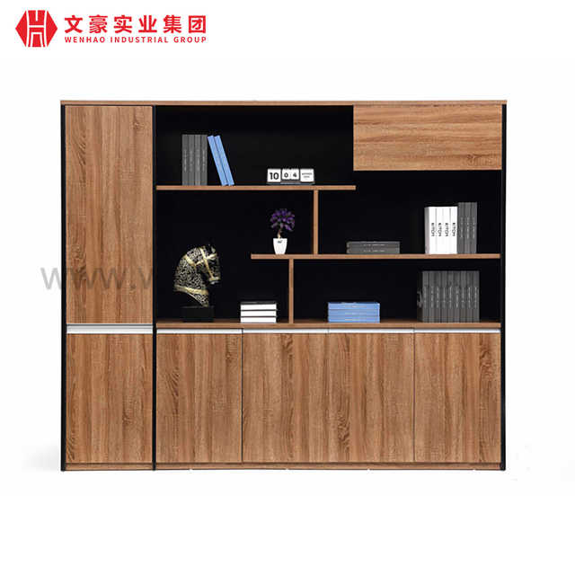 Grand rangement à bas prix, classeur en bois à 3 portes battantes, bibliothèque de bureau, armoire en Mdf