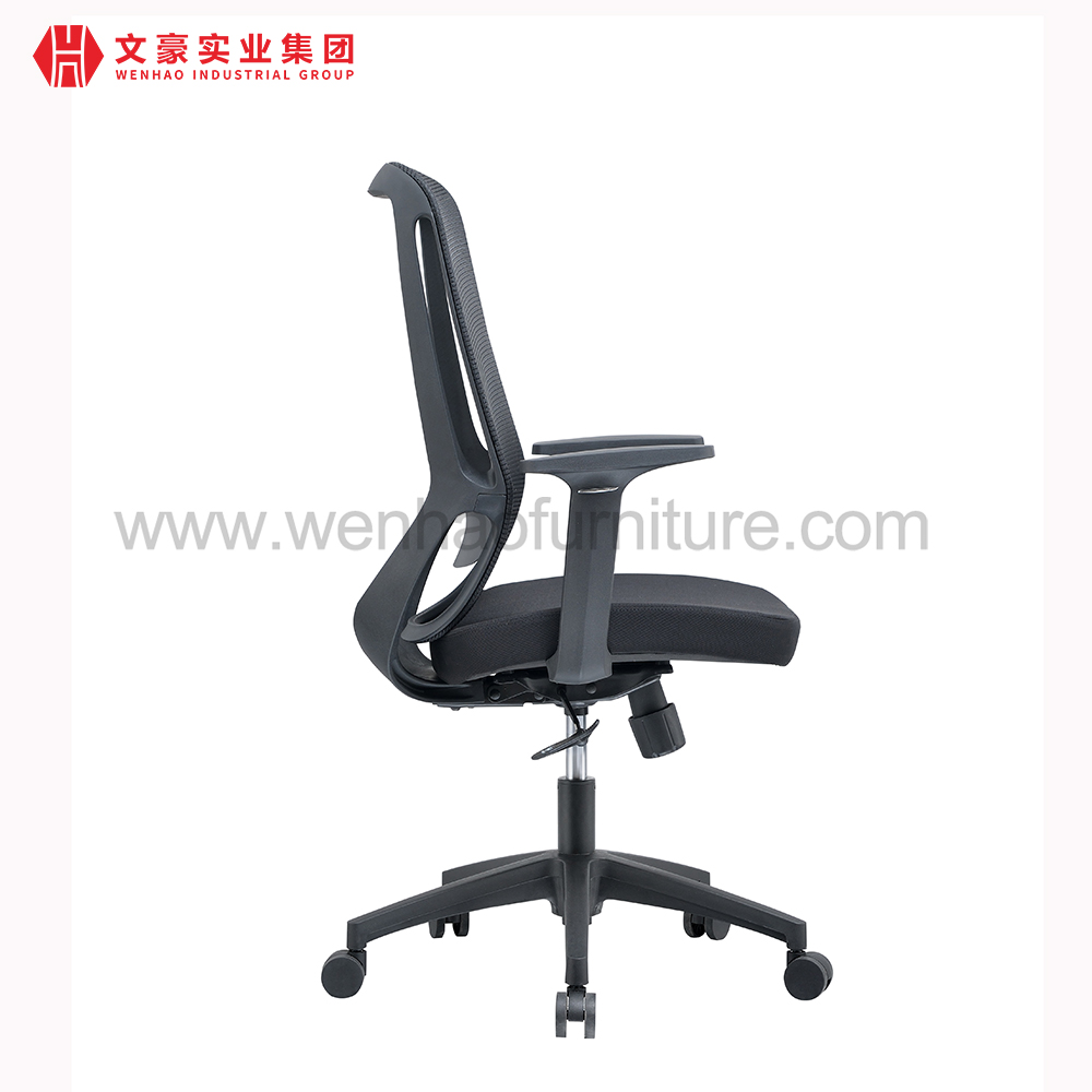 Chaise de bureau ergonomique et confortable, pivotante en maille, à dossier moyen, vente en gros directe d'usine