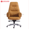 Chaises de bureau tapissées tournantes blanches de chaise de bureau exécutive en cuir moderne à dossier haut